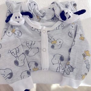 Snoopy footie pajamas